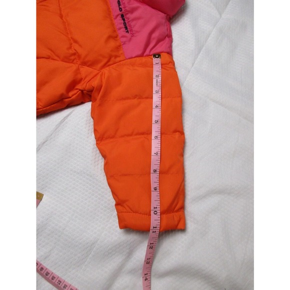 Ralph Lauren Kids Vibrant Orange and Pink Puffer Coat - Picture 14 of 16